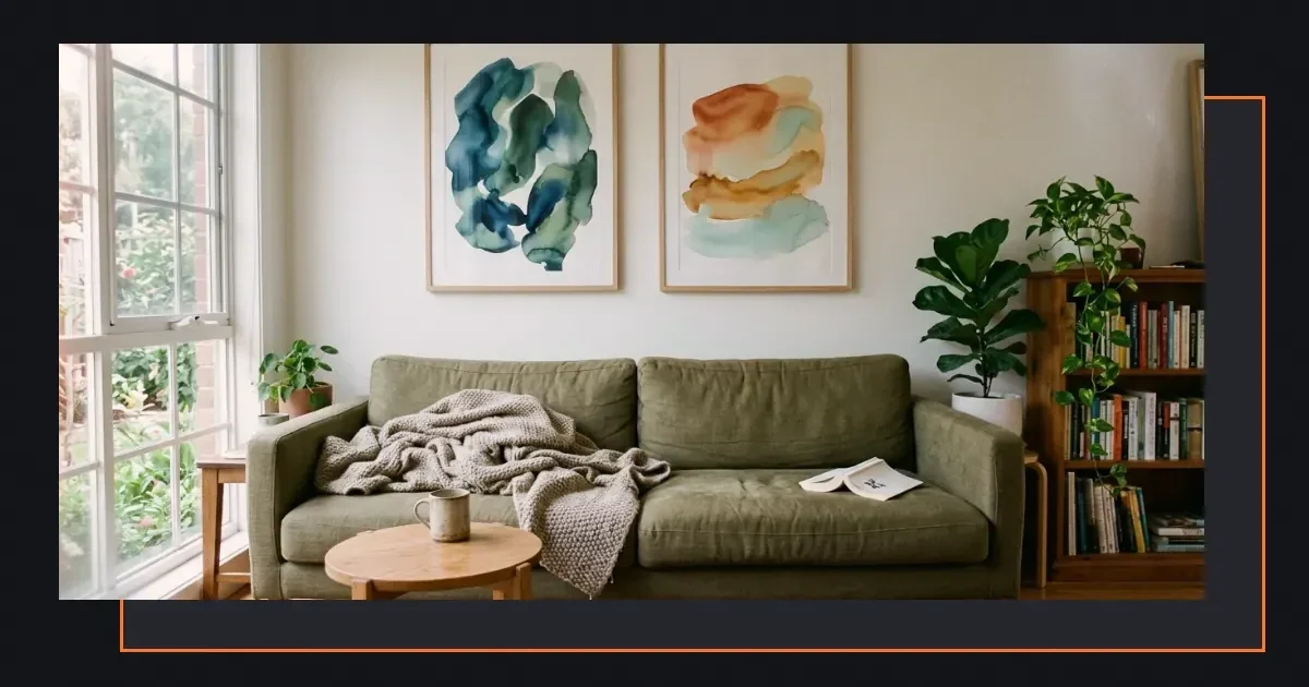 Contemporary watercolour interiors